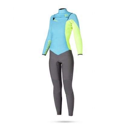 Neoprén Diva 5/3 Fullsuit Women Frontzip, Teel (Velikost S)
