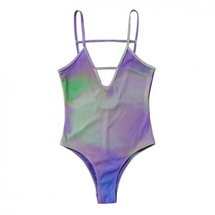 Dámská plavky Inga Classic Swimsuit, Purple/Green