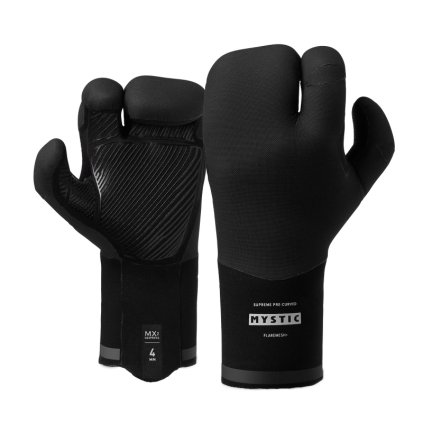 Neoprénové rukavice Supreme Glove 4mm Lobster Precurved, Black (Velikost XL)