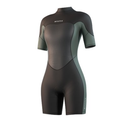 Neoprén Brand Shorty 3/2mm Flatlock Wom Bzip, Dark Olive (Velikost L)