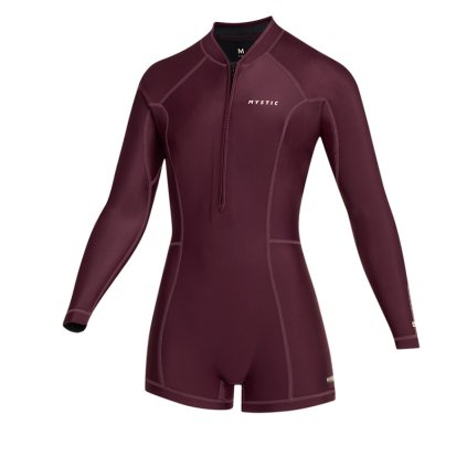 Dámský neoprén Lunar Longarm Shorty 2/2mm Fzip Women, Oxblood Red (Velikost S)