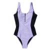 The Wild Zipped Swimsuit, Pastel Lilac