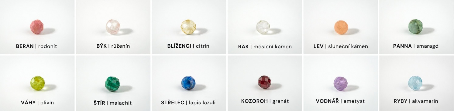 Minerály podle znamení - náramek na míru-2