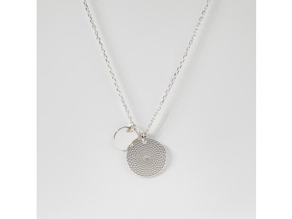 Stříbrný náhrdelník Nekonečno s medailonky - detail