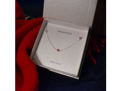 Dárek pro maminku na vánoce - Spojení s minerály podle výběru pozlacené stříbro