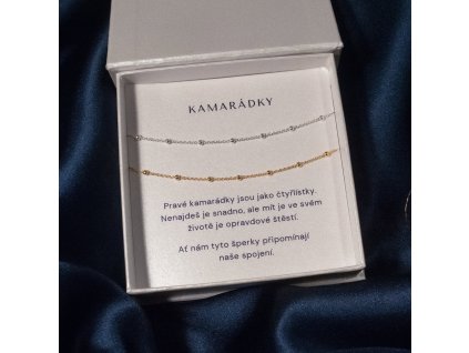 Dárkový vánoční set pro kamarádky - Souhvězdí s kuličkami stříbro