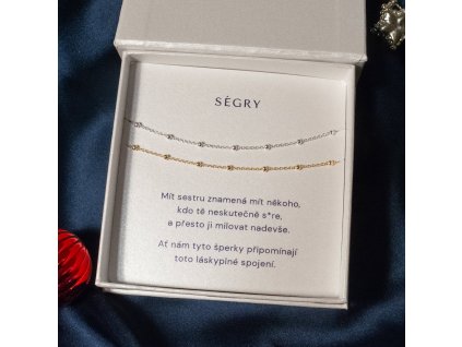 Vánoční set dárek pro ségry - Souhvězdí s kuličkami stříbro