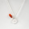 Stříbrný náhrdelník Vášeň s červeným jaspisem a medailonkem