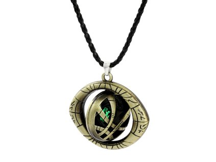Náhrdelník Doctor Strange zlatý/ Eye of Agamotto (otáčavý stred)