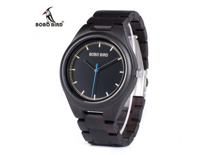 Bobo Bird - Náramkové hodinky drevené čierne BBU21