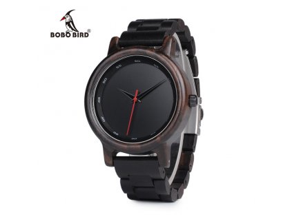Bobo Bird - Náramkové hodinky drevené čierne BBU28