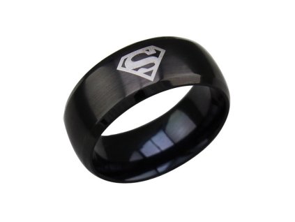 Prsteň Superman čierny