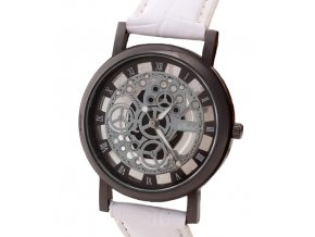 Pánske náramkové hodinky mechanické biele