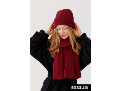 Čepice Merino NAOMI Burgundy
