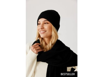 Čepice Merino NAOMI Černá