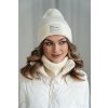 Čepice a nakrčník Merino BRIDGIT Ecru