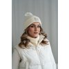 Čepice a nakrčník Merino BRIDGIT Ecru