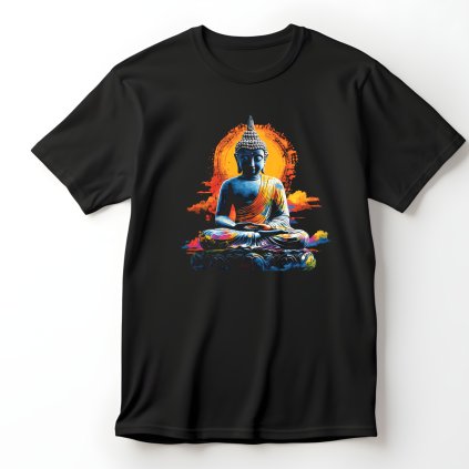 Buddha, černé tričko