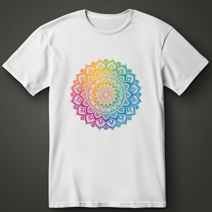 Mandala Duha Vědomí, bílé tričko