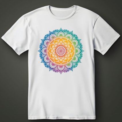 Mandala Harmonický Průsvit, bílé tričko