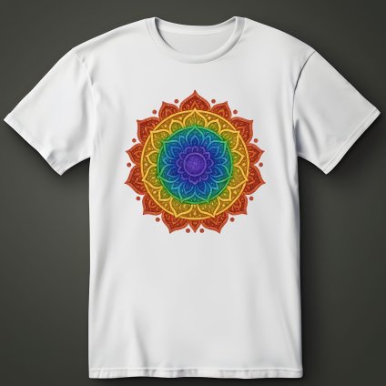 Mandala Spektrum Klidu, bílé tričko