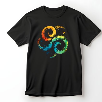 Keltská Triquetra, černé tričko