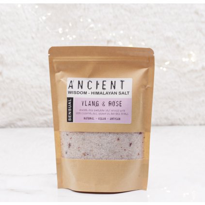 Smyslná Himalájská Sůl do Koupele – Růže (500g)