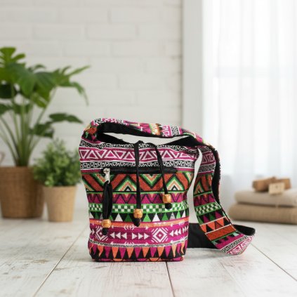 Ranní růže – etno taška přes rameno z Nepálu