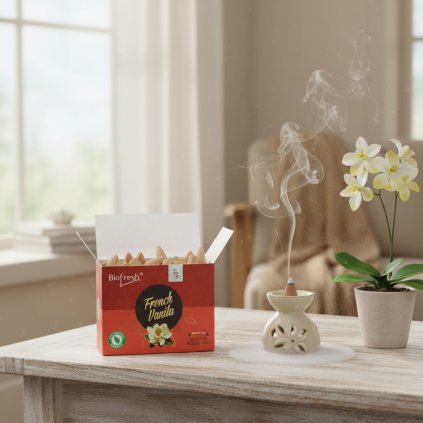 Čerstvá vanilka – kužely pro kouřový vodopád (40 ks)