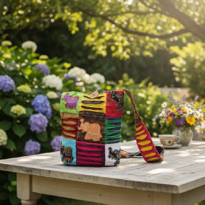 Slon štěstí – etno taška přes rameno