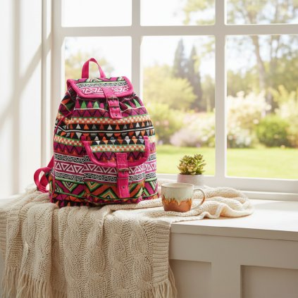 Růžová Aura – Etno Batoh