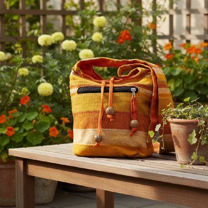 Oranžový Úsvit – Etno Nepálská Taška