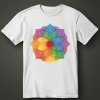 Mandala Čakrový kruh, bílé tričko