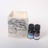 Aroma sada – 2x esenciální olej + keramická aromalampa