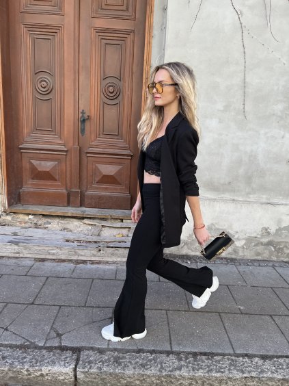 Černé legíny s rozparky MUSE