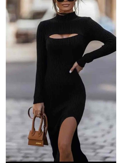 promise robe en maille17 black 2