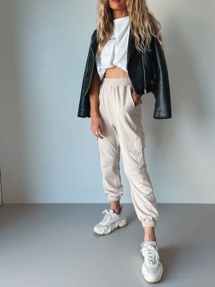 Cargo kalhoty s kapsami FRIZZ - béžové