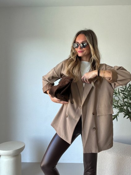 Oversize sako NORELLE - taupe