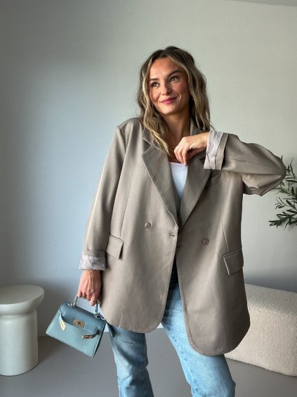 Oversize sako MESSO taupe