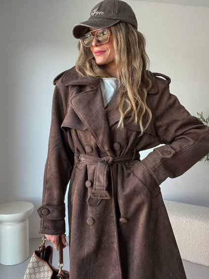 Hnědý semišový kabát LEVI