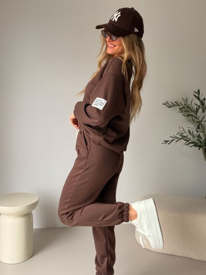 Tepláková souprava LIFE - hnědá