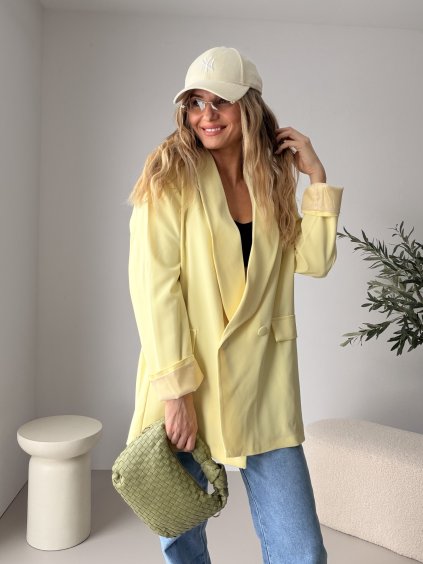 Oversize sako VELIANO butter yellow