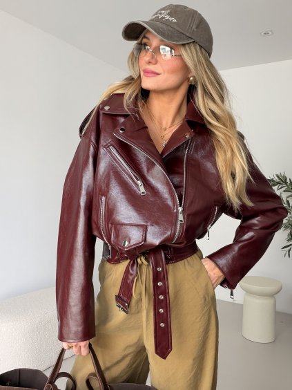 Koženková biker bunda BORDEAUX