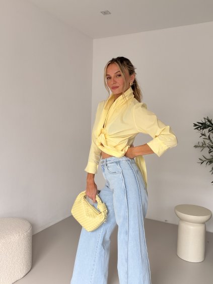 Světle modré džíny GIA s extra širokými nohavicemi