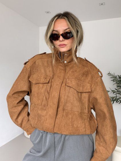 Semišová bunda CIAO camel