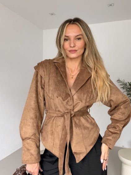 Semišový kabátek FABIANO camel