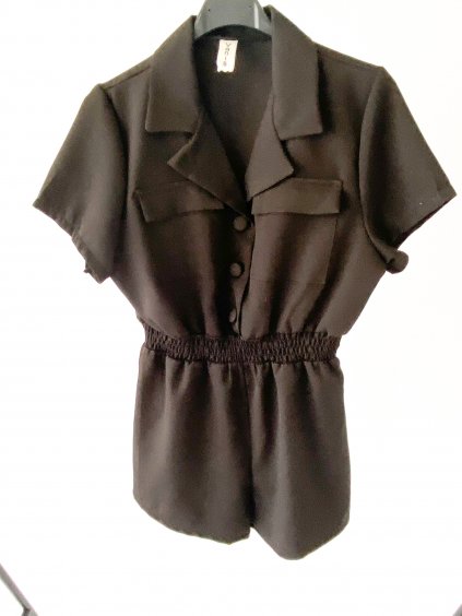 Kraťasový overal SIA - černý