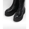 bottines plateforme a lacets en simili cuir noir 66f0cb53b226a