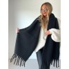Velká šála s třásněmi NOLA - černá