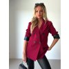 Prodloužené sako STELA v burgundy barvě